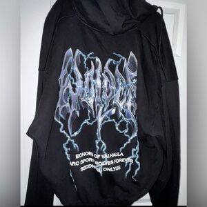 DARC SPORT ECHOES OF VALHALLA BLACK ZIP UP HOODIE - MEDIUM NEW NWT